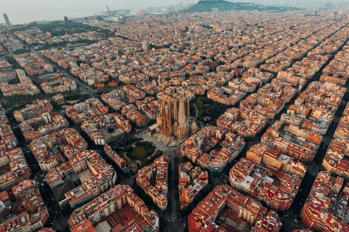 Luchtfoto van Barcelona